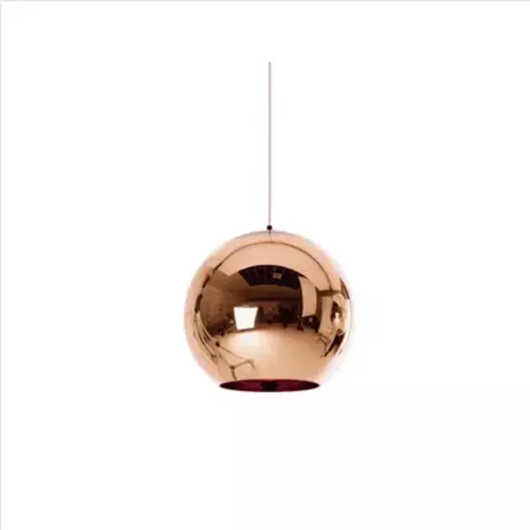Lustre LED Destiny en cuivre au design moderne, luminaire décoratif de plafond, boule de miroir, 20/25/30/35/40/45cm