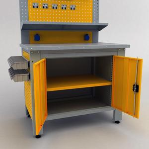 High Quality Steel Work <b>Table</b> Cabinet with <b>Shelf</b> Heavy Duty Industrial Storage Modern Color - Product Image 2