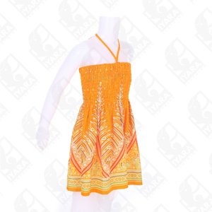 Vestido Corto de Verano con Estampado Floral, Transpirable, de Rayón, Estilo Playero, Talla Única para Niñas - Product Image 3