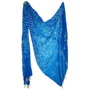 Venta al por mayor de rajasthani de algodón dupatta robaron/jaipuri lehriya dupatta - Product Image 3