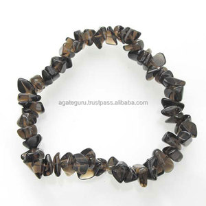 Bracelets de mode en cristal fumé, bracelet à puces naturelles - Product Image 1