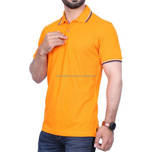 2025 hombres para camisetas de polo logotipo personalizado colores sólidos algodón poliéster tejido de punto teñido liso al por mayor - Product Image 1