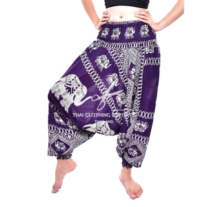 ชุดจั๊มสูทและกางเกงข้อต่ำลายนกยูงสไตล์โบฮีเมียน - Product Image 5