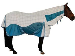 Couverture hybride pour cheval avec protection respirante et imperméable pour le cou, couverture de sortie et de stalle, protection toutes saisons - Product Image 5