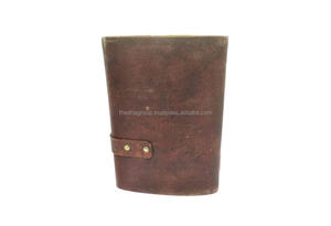 Diario de cuero suave marrón de alta calidad con organizador de bolígrafos de madera, regalo, promoción elegante con encuadernación de hilo para coser - Product Image 3