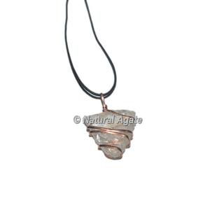 Cristal Quartz Triangle Naturel Fil Wrap Pendentifs Acheter De L'agate Naturelle - Product Image 1