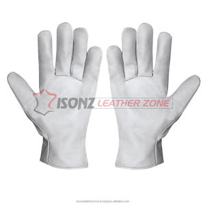 Gants de travail et d'assemblage en cuir de chèvre de qualité supérieure, EPI EN388, protection des mains, doux et lisses, 10 pouces, niveau d'impact 2 - Product Image 4