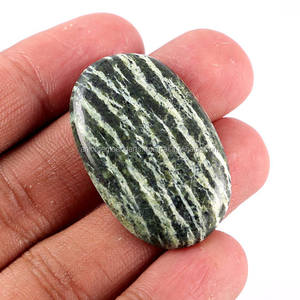 Cabujones de cebra Natural, cabujones de jaspe, verdes, sueltos - Product Image 4