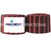 Bandages de boxe de style mexicain haut de gamme, imprimés sur mesure, en mélange polyester/coton, avec fermeture auto-agrippante, accessoires d'entraînement pour la boxe, le MMA et le fitness