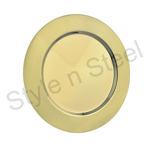 Plaque de chargement avec couleur or 33 cm plaques de chargement pour mariage vente en gros ensemble d'assiettes en acier inoxydable - Product Image 1