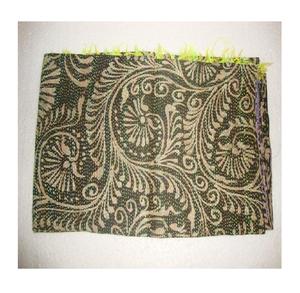 Wholesale Trending Vintage Kantha Hand Stitched Arabian Reversible <b>Silk</b> <b>Scarf</b> Shawl Stole Hijab - Product Image 1