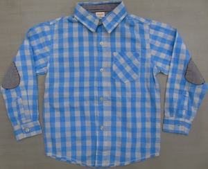Recién llegado, Camisa de algodón para niños con parche en el codo, ropa de Primavera de moda de Bangladesh, stock para tallas mixtas - Product Image 1