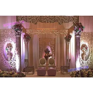 Impressive Marriage Roman Pillar Mandap Indian Wedding Mandap Set Top Class Wedding Mandap Set Decoration