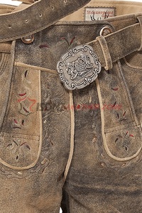 New Style Custom Leather Suede Goat Bock Vintage Bavarian Austrian Lederhosen Men Kurz German Lederhosen 3D Embroidery - Product Image 2