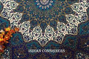Tapices de Mandala de estrella, tamaño doble, hermosa colcha colgante de pared de algodón, decoración del hogar, arte hecho a mano por consignadores indios - Product Image 5