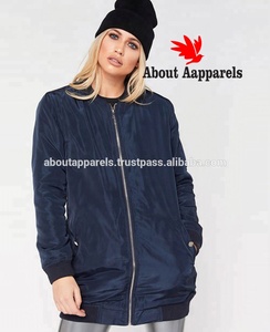 Venta al por mayor personalizado último nailon béisbol satén seda poliéster Varsity Bomber impermeable OEM chaqueta de cuero a granel tela - Product Image 2
