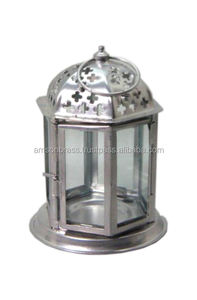 Lanterne blanche marocaine en forme de bougie, lanterne décorative pour mariage, rose - Product Image 2