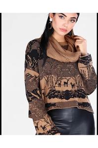 เสื้อสเวตเตอร์ถักนิตติ้งเทรนด์2022ชุดเดรสลำลองปักลายดอกไม้ทรงเอ - Product Image 4