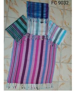 Rainbow Satin Stripe Viscose <b>Pashmina</b> Shawl Printed Digital Design for Adults for Winter and Spring - Product Image 1