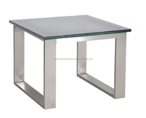 Meubles de table basse indienne à bas prix, faits à la main à bas prix, Table basse en métal sur mesure avec dessus en verre - Product Image 1