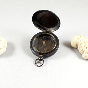 Latón antiguo 2 \ "brújula Funda de cuero náutico Vintage acabado boda Navidad Pascua regalos artesanías recuerdos hechos Metal vidrio - Product Image 5