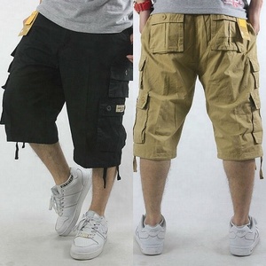Shorts cargo pour hommes de haute qualité, anti-froissement, en polyester, shorts de sport, taille haute, boxer de fitness sublimé, coton lavé, course à pied - Product Image 2