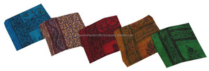 Multi Colorful <b>Silk</b> Neck Wrap Hand Block Print Floral Design <b>Scarfs</b> Long Scarves - Product Image 2