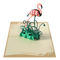 Tarjetas de felicitación 3D de alta calidad con diseño de animales, hechas a mano, recién llegadas, para cumpleaños, invitaciones de boda, disponibles al por mayor.