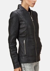 Nouvelle arrivée, veste d'hiver pour femme en cuir de mouton véritable, imperméable, séchage rapide, design unique, boutons - Product Image 6
