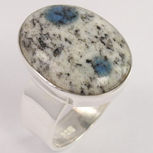 Anillo de Boda Delicado de Plata de Ley 925 con Engaste de Piedra Preciosa Natural K2, Joyería Unisex al por Mayor - Product Image 1