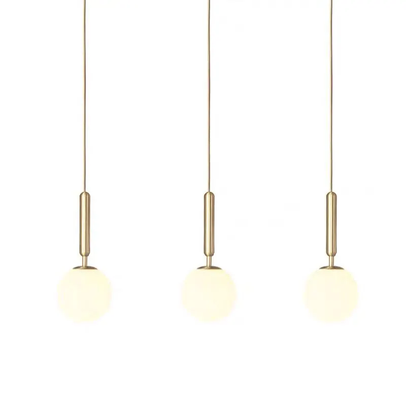 All-copper Nordic bedroom bedside pendant light post-modern minimalist restaurant bar table lamp personality creative