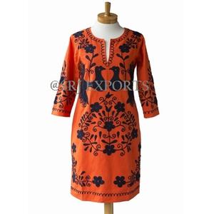 Robe ronde à manches longues pour femme, vêtements pour femmes, de Style mexicain, nouvelle collection, 2020 - Product Image 2