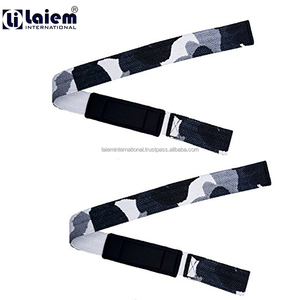 Correas de elevación de algodón y nailon de neopreno con logotipo personalizado impreso para gimnasio Fitness culturismo y entrenamiento de levantamiento de pesas - Product Image 1