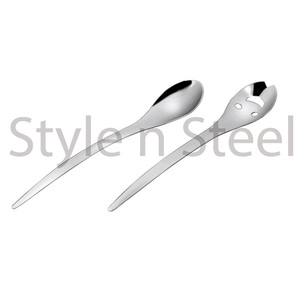 Juego de servidor de ensalada Servidor de ensalada de acero inoxidable Juego de 2 piezas Juego de servidores de ensalada al por mayor Cubiertos de acero inoxidable - Product Image 3
