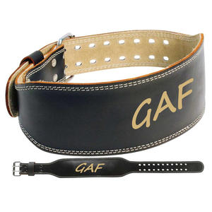 GAF เข็มขัดยกน้ำหนักหนังแบบ4 "เข็มขัดออกกำลังกายเข็มขัดหนังสำหรับออกกำลังกาย - Product Image 2