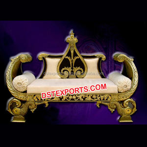 เรือแห่งความรักที่นั่งสำหรับงานแต่งงานโซฟาทองเหลืองราชาแห่งงานแต่งงานในเอเชียโซฟางานแต่งงานเฟอร์นิเจอร์ผู้ผลิต DST - Product Image 1