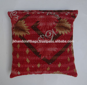 ปลอกหมอนผ้าฝ้ายวินเทจดีไซน์ปักลาย Kantha - Product Image 2