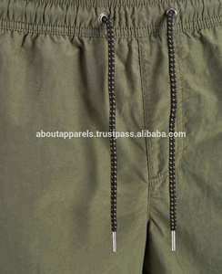 กางเกงขาสั้นขนแกะแฟชั่นสไตล์เรียบง่ายผ้าฝ้ายทอลายทแยงและไนลอนโพลีเอสเตอร์ระบายอากาศ - Product Image 5