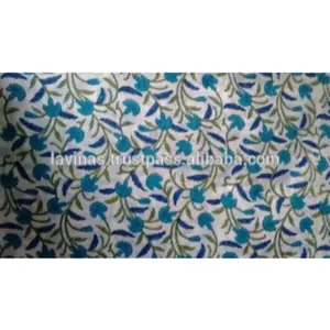 Ensemble de vêtements artisanaux indiens 100% coton, tissu imprimé à la main en vrac naturel, 1 pièce - Product Image 1