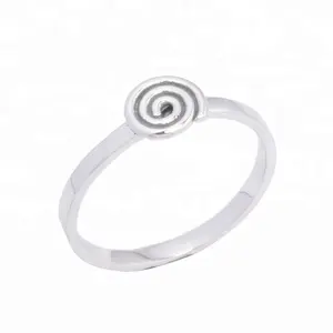 Nouveau Design 925 Sterling Silver Plain Eternity Vermeil Anneaux Pour Femmes Et Homme Cher Mode Bijoux En Argent - Product Image 1