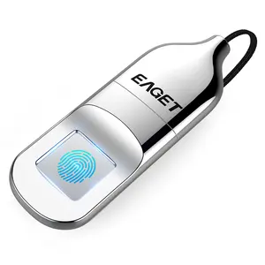 EAGET USB闪存盘64GB笔式驱动器指纹加密Pendrive USB闪存盘记忆棒存储笔记本电脑