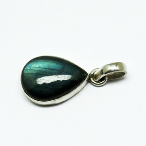 Pendentifs classiques en forme de poire bleu Labradorite 925 en argent Sterling, bijoux en argent frais, bijoux uniques en argent - Product Image 4
