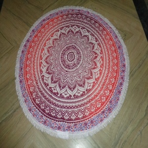 Venta al por mayor de algodón impreso playa Roundies tapiz de India redondo impreso tapiz en técnicas de punto - Product Image 2
