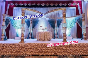 Mandap de Boda con Diseño de Mariposa, Mandaps de Fibra para Bodas Indias, Conjunto de Mandap con Pilares Blancos para Boda, Venta 2026, Decoración para Eventos en Australia - Product Image 4