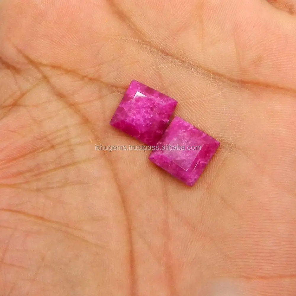 Wholesale Natural Ruby Corundum 12 × 12ミリメートルSquare Tablet Cut 5.75 Cts Loose Gemstone For Jewelry Making