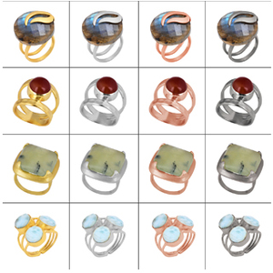 Gold Plated 925 Sterling Silver Natural Smoky Quartz Gemstone <b>Ring</b> Jewelry Trendy <b>Fashionable</b> <b>Ring</b> <b>For</b> Wedding Gift <b>for</b> <b>Women</b>. - Product Image 3