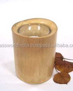 Set Of Three Wood <b>Tea</b> Light Cremation <b>Urn</b> By Brassworld India - Product Image 4