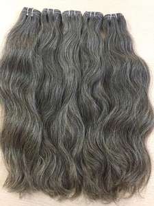 Pelo a granel gris de alta calidad y trama 100% virgen vietnamita, costura de cabello crudo - Product Image 4