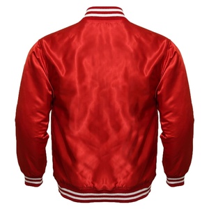 Chaqueta Bomber Universitaria Unisex de Satén al por Mayor, Estilo Universitario, con Letras del Equipo, Estilo Béisbol, Impermeable, Abrigo de Invierno con Peluche, Bajo Costo - Product Image 2