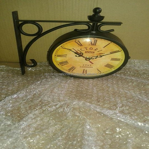 Reloj de escritorio de Metal decorativo de diseño personalizado, reloj de cuarzo colgante de hierro de pared de una sola cara, caja empaquetada con aguja de número Circular - Product Image 1